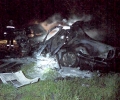 Кола се блъсна в ТИР край Тулово, водачът изгоря