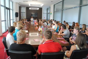 Среща на Светлана Савицка с деца в Санаторно-оздравителния комплекс "Камчия" на Черно море