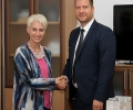 Британският посланик Ема Хопкинс разговаря с кмета на Стара Загора Живко Тодоров 