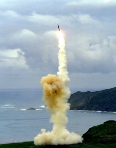 Старт на 30-тонната междуконтинентална ракета на САЩ с шахтно базиране "Минитмън 3"