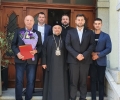 Митрополит Киприан посрещна евродепутата Андрей Новаков в Стара Загора и поздрави за ЧРД зам.-председателя на парламента Емил Христов