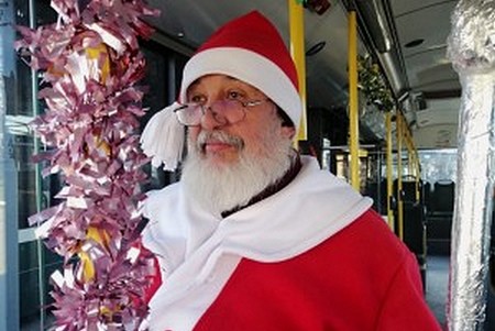 Дядо Коледа в автобус Стара Загора