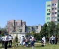 Брези и японски вишни красят южната част на парк „Артилерийски“
