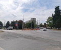 Започна изграждането на временно кръстовище с кръгово движение при улиците „Хан Аспарух“ и „Иван Вазов“