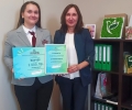Зам.-кметът Надежда Чакърова поздрави старозагорката Деница Димитрова, победител в Националния младежки конкурс на НСОРБ